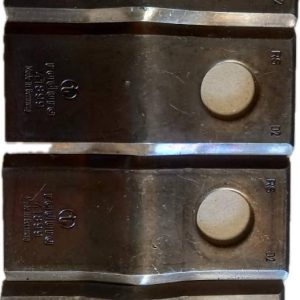 Side drum mower blades